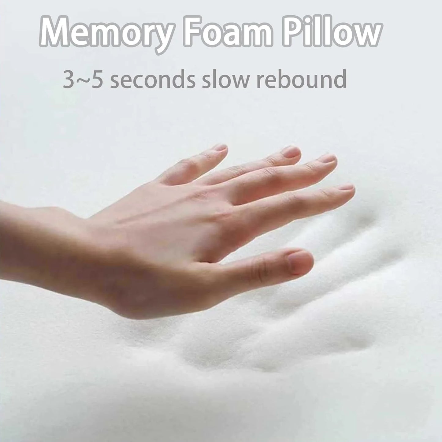Cervical Pillow for Neck Pain Relief, Ergonomic Hollow Design, Odorless Memory Foam Pillow for Sleeping, Orthopedic Contour Neck Support Pillows with Additional Pillowcase, Milk White