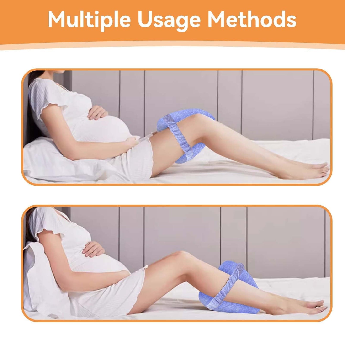 Alignment Pillows for Side Sleepers, Leg Pillow for Side Sleeping Relieve Hip Pain & Sciatica with Adjustable Strap Smooth Spine Alignment Pillow Knee Pillow for Side Sleepers Hip Pain