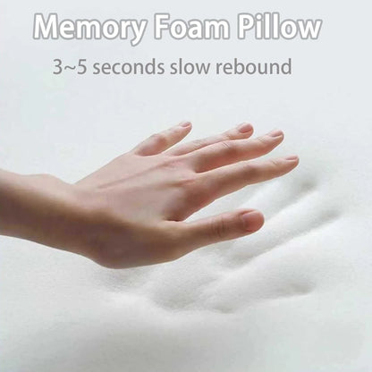 Cervical Pillow for Neck Pain Relief, Ergonomic Hollow Design, Odorless Memory Foam Pillow for Sleeping, Orthopedic Contour Neck Support Pillows with Additional Pillowcase, Milk White