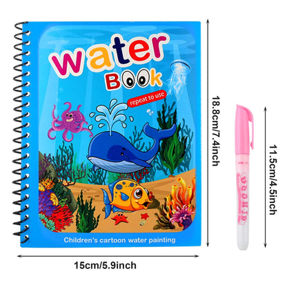 Magic Water Coloring Book, 6 Pieces