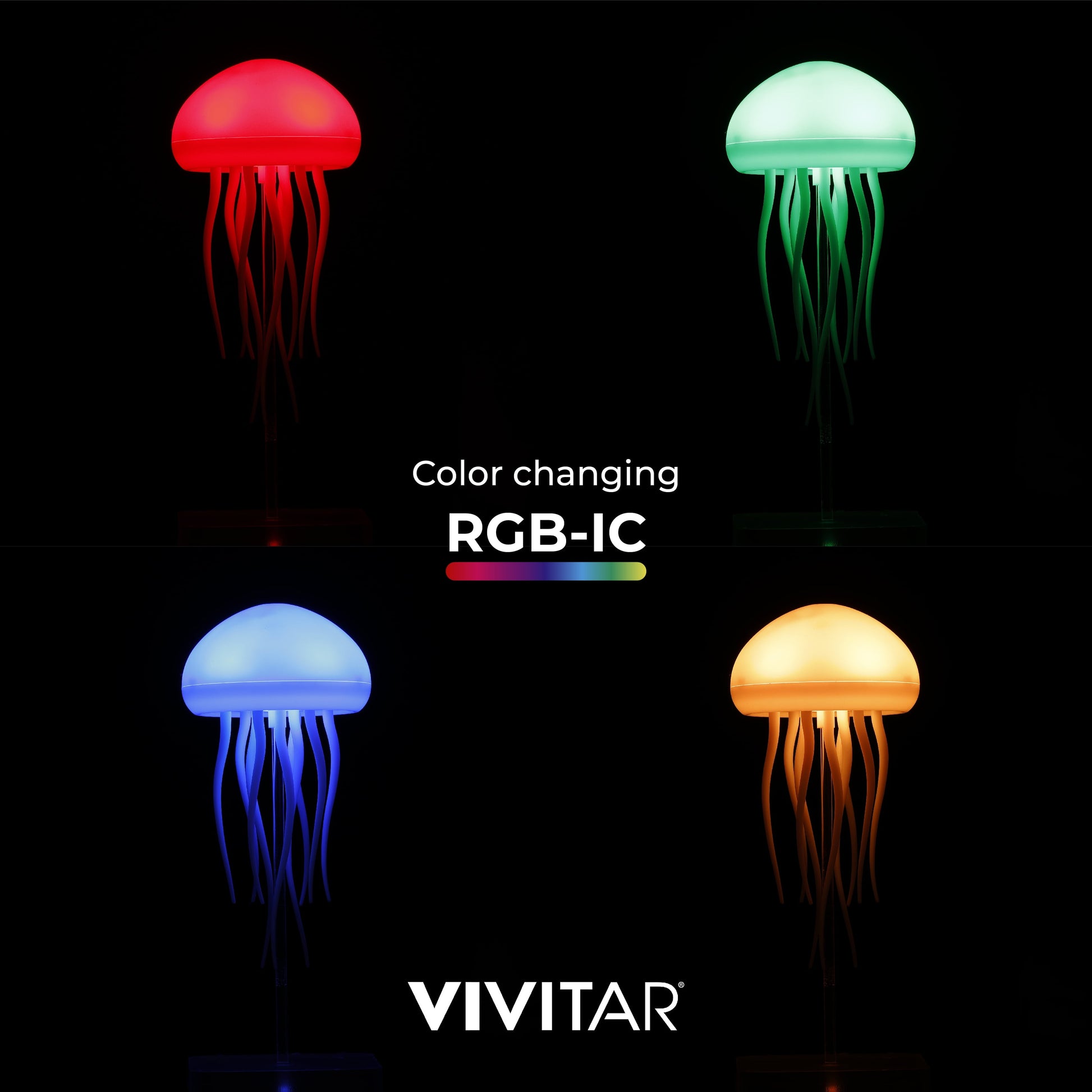 RGB Jellyfish Mood Light – Dynamic LED Ambiance for Home, Dorm, and Office