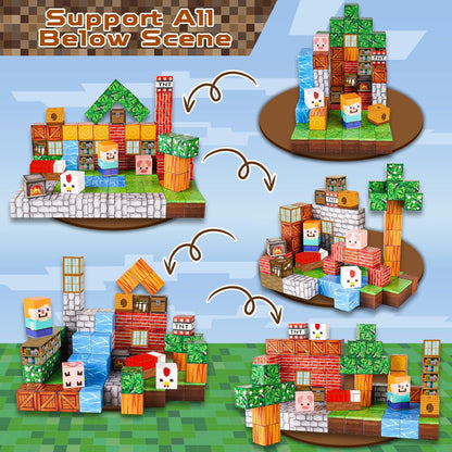 Magnetic Blocks, 100PCS Magnetic Building Cube Game for Boys & Girls 